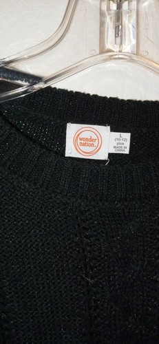 Girls Black Tunic Sweater Size 10/12 plus - Picture 4 of 6