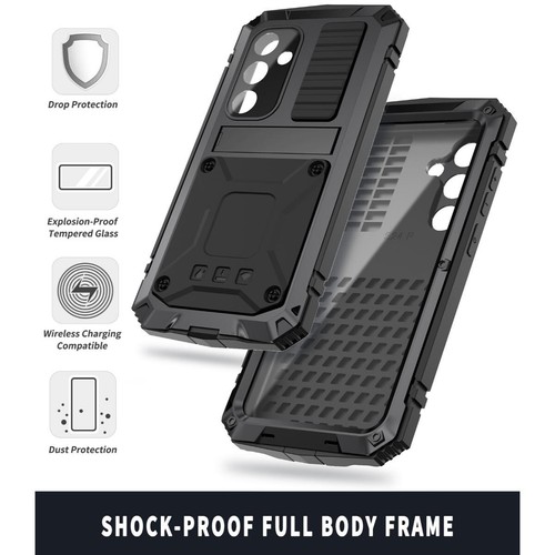Black Water Resistant Metal Heavy Duty Case For Galaxy S24+ Plus - 第 3/7 張圖片