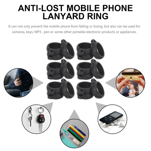 50 Pcs Anti-loss Silicone Ring Lost Lanyard Clip Man Phone Strap - Zdjęcie 2 z 12