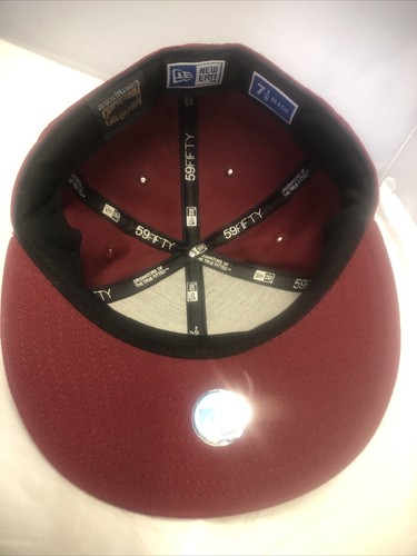 Vintage Philadelphia Phillies Maroon Plain Logo Starter Hat 100% Wool (7 1/8””) - Picture 5 of 11