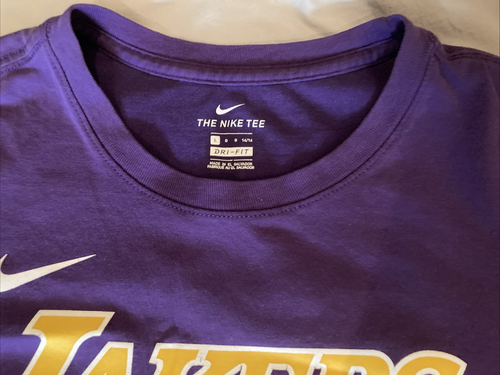 The Nike Tee Purple Lebron #23 LA Lakers Short Sleeve Shirt Youth Large Dri-Fit - Picture 6 of 16