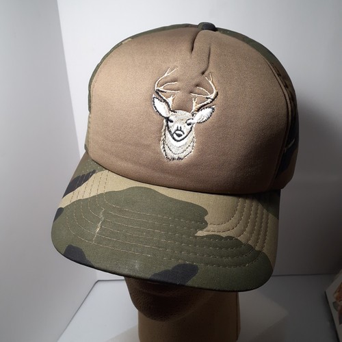 Vintage Winchester Brand Camo Deer Hat Snapback Cap Trucker Style Hunting - Picture 7 of 14