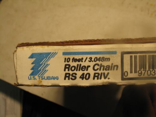 NUOVO CON SCATOLA CATENA A RULLI TSUBAKI RS40 RIV ANSI 40 RIVETTATA 2 PIEDI A0233 - Foto 3 di 3