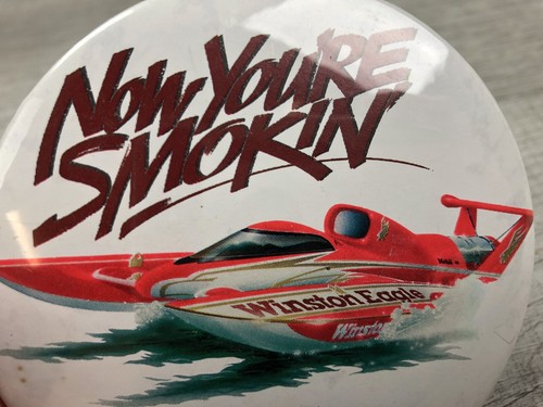 Vintage Winston Eagle Speedboat Racing Large 4" Pin Button 1990 - Picture 7 of 11