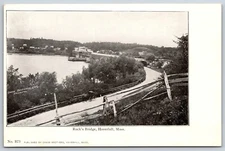 Postcard Rock's Bridge, Horse Carriage, Haverhill Massachusetts Unposted