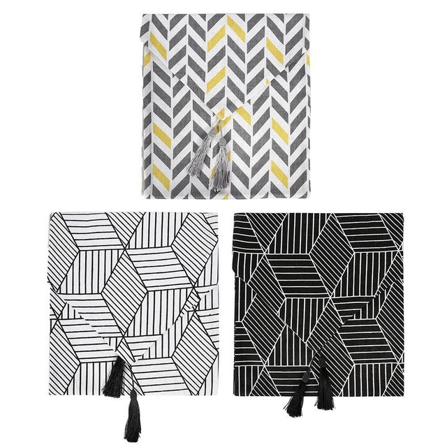 Simple Table Runner Modern Geometric Pattern Linen Tablecloth Tea Table Cover Simple Table Runner Modern Geometric Pattern Linen Tablecloth Tea Table Cover