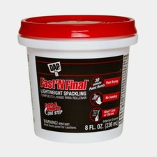 Dap FAST 'N FINAL 8 oz. Ready to Use White Lightweight SPACKLING COMPOUND 12140