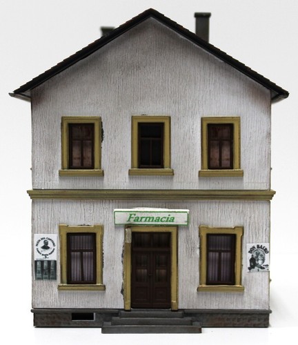 458DM Manufacturing Civil With Pharmacy Scale 1:87 Mounted And Aged - Picture 2 of 6