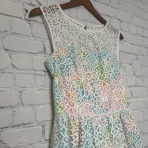 Lilly Pulitzer Morrison Lace Overlay Rainbow Dress Size 6 - Bild 2 von 7