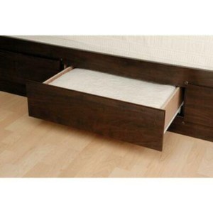 Captains Bed Frame With Storage Queen Drawers Under Tall Espresso