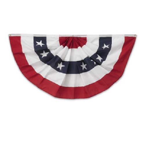 Ventilador plisado Annin Flagmakers 3 por 6 pies decoración con bandera de estrellas - Imagen 1 de 1