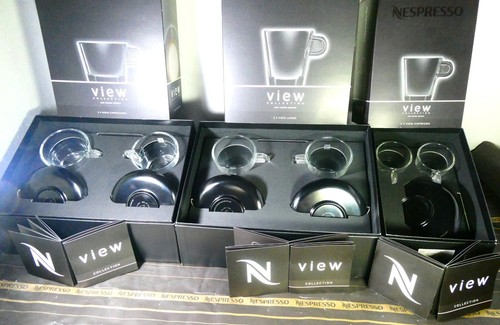 Nespresso 3X2 View Espresso,Lungo,Cappuccino Cups & 3X2 Saucers Box W Sku,New - Picture 3 of 5