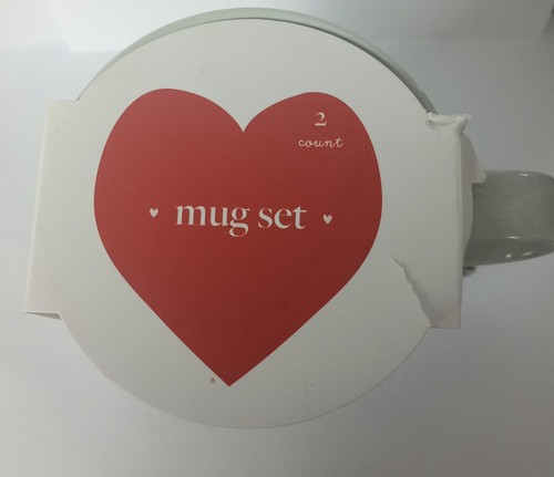 Target Bullseye Valentines Love Language Stackable Ceramic Coffee Mugs Set of 2 - Picture 9 of 10