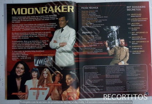 JAMES BOND 007. Secret Dossiers: roger moore moonraker - Picture 2 of 10
