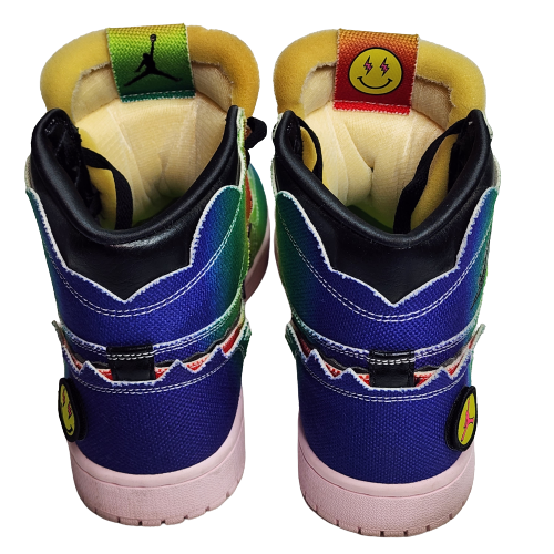 Talla 9 - Jordan 1 Retro OG Alto x J Balvin Tinte **Excelente Estado **Des - Imagen 11 de 13