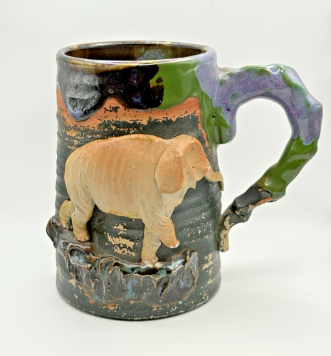 Antike japanische Elefant Sumida Gawa Tasse