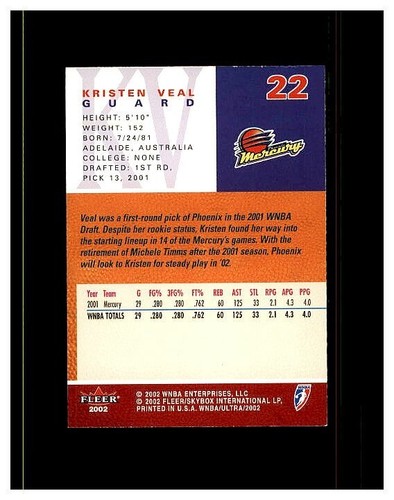 2001-02 FLEER ULTRA WNBA BASKETBALL YOU PICK SEE SCANS .99 UNLIMITED SHIPPING - Picture 31 of 197