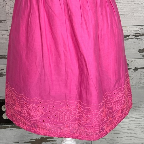 VINEYARD VINES Fish Eyelet Strapless Dress Pink Sz 6 EUC - Picture 4 of 7