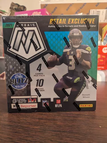 2021 Panini Mosaic NFL Football Factory Sealed Walmart Mega Box