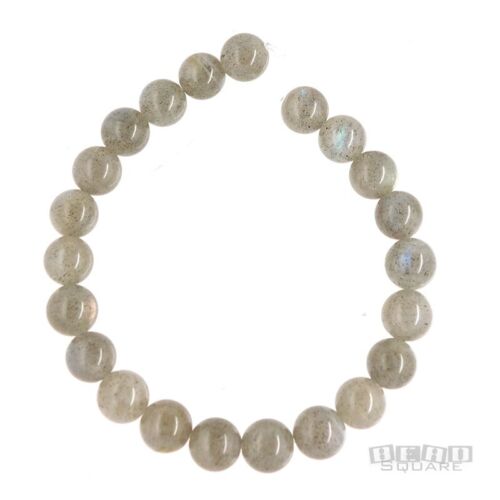 22 Natürlicher Labradorit ap. 8 mm (8,2 - 8,6 mm) Runde Perlen (7") Blauer Blitz #11292 - Bild 2 von 3
