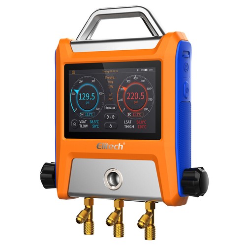 Elitech EMG-20V HVAC Digital Manifold Gauge and SVP-7 Smart Vacuum Pump 7 CFM - Picture 7 of 11