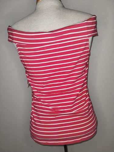Aeropostale Juniors Red And White Striped Strapless Top Size Large NEW - Picture 3 of 7