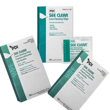 120 PDI See Clear Eye Glasses Lens Cleaning Wipes Eyeglass D25431 ANTI FOG 6"X5"