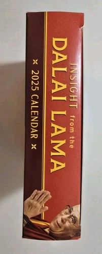 2025 Day To Day Calendar Insights From The Dali Lama Standing Easel Back - Picture 2 of 10