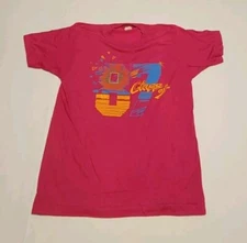 Vintage Single Stitch Screen Stars Best Class of 1987 T Shirt Pink M