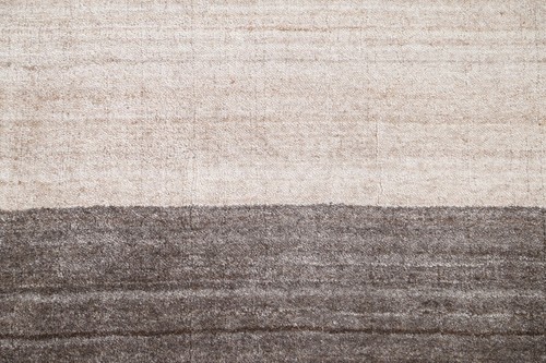 Contemporary Modern 5x7 ft. Ivory/Gray Gabbeh Indian Area Rug Hand-knotted - Picture 7 of 12