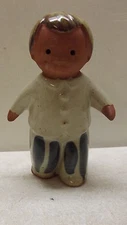 VINTAGE FITZ & FLOYD FF JAPAN STONEWARE POTTERY BOY FIGURE FIGURINE