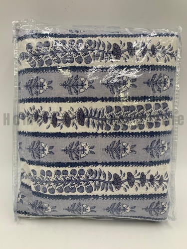 Pottery Barn Provence Avignon Botanical Cotton Tablecloth Blue 71" x 128" #A1308 - Picture 3 of 4