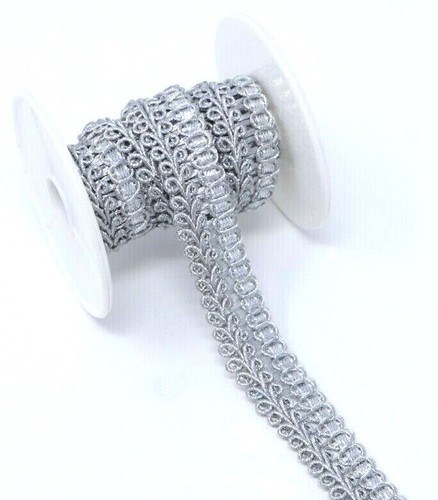 2 M 2 Cm Wide Metallic Scallop Gota Zari Braid Lace Craft Trim Embellishment Sew - Picture 6 of 27