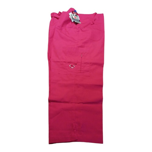 Scrub Bottom Women XL Color Calypsi Corl Crest 5 Pockets Elastic Waistline  - Picture 1 of 7