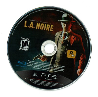 L.A. Noire (PS3, Sony PlayStation 3) Disc Only