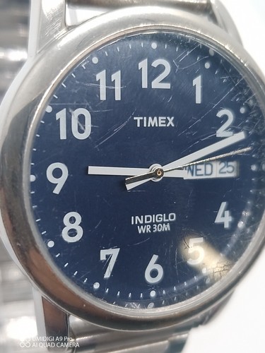 Reloj de cuarzo Timex INDIGLO esfera azul indicador día/fecha - Imagen 4 de 18