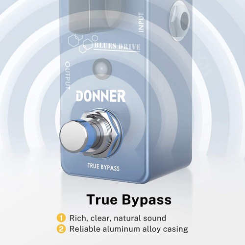 Donner Blues Drive Effect Pedal Vintage Overdrive Warm / Hot Modes True Bypass - 第 6/13 張圖片