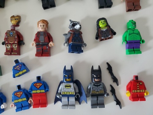 Lego Super Heroes 12 Minifigures Marvel DC Comics Avengers Batman TMNT + Extras - Picture 5 of 17
