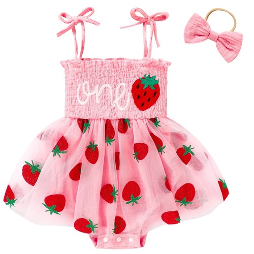Baby Mädchen 1. Geburtstag Kleidung ein Jahr alt Tüll Strampler ärmellos Body...
