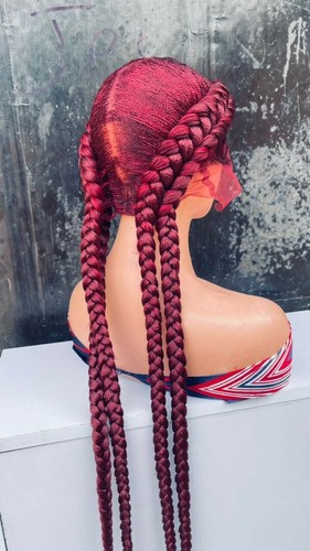 (SALES) AFRICAN BRAIDED WIGS ON FULL LACE 50" - Picture 2 of 2