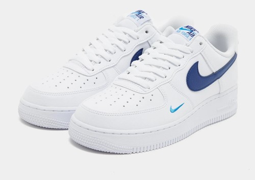 Scarpe da ginnastica Nike Air Force 1 '07 bianche/blu royal - TUTTE LE TAGLIE - nuove - 100% originali - rare - Foto 2 di 8