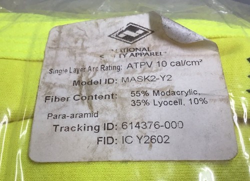 50 Stück NSA Hi-Vis Industrial FR Gesichtsmaske MASK2-Y2 doppellagig (b549) - Bild 3 von 5