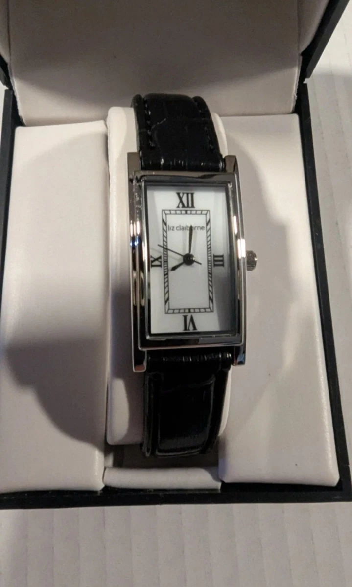 Liz Claiborne Women\'s Watch with Silver Band and Black Dial Liz Claiborne Women main image 4