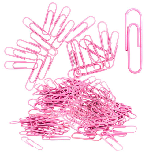 Coated Colorful Paper Clips, 1.1 inches, Pack of 500, Hot Pink Paperclips Boo... - Bild 1 von 7