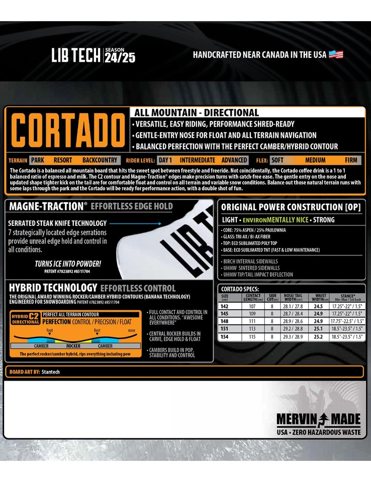 Lib Tech Cortado All Mountain Snowboard für Damen - Bild 3 von 4