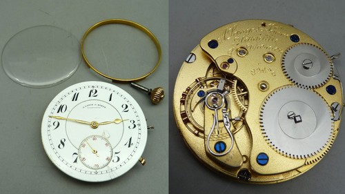 BGZZ A LANG SÖHNE Dresden 82426 Taschenuhr Ersatz Uhrwerk TOP Ø 44mm movement
