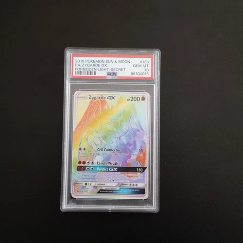 PSA 10 Zygarde GX #136 Secret / Rainbow Rare - Forbidden Light