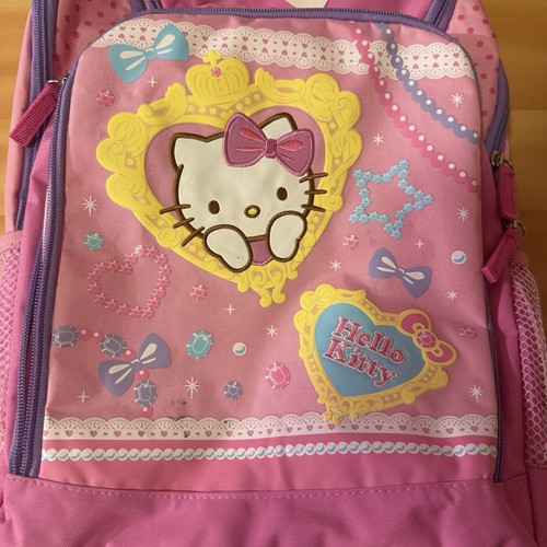 Hello Kitty Sanrio Kids Backpack & Pez Pink School Bag Namaste 11/08/28 New - Imagen 3 de 15