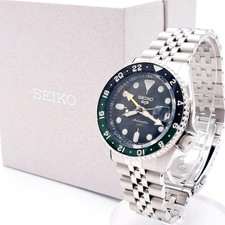 Seiko 5 GMT SBSC019 4R34-00A0 Automatic GMT Date Black 41mm Men's Watch