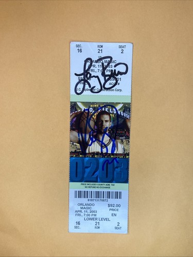 Larry Bird Auto * Reggie Miller Auto * Indiana Pacers Full Ticket
